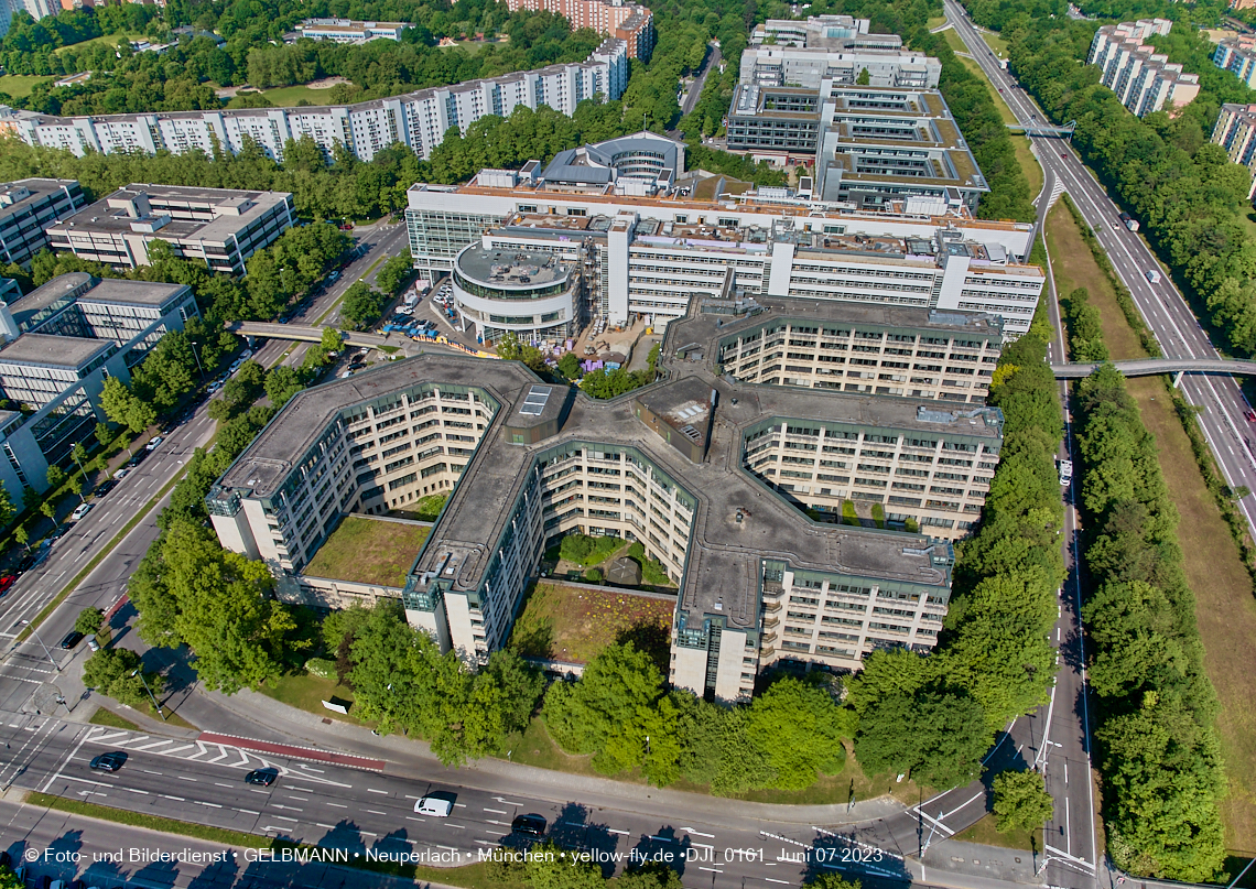 07.06.2023 - Neuperlachs neue Mitte mit PEP, Perlach Plaza, Share, Allianzversicherung und Wohnring